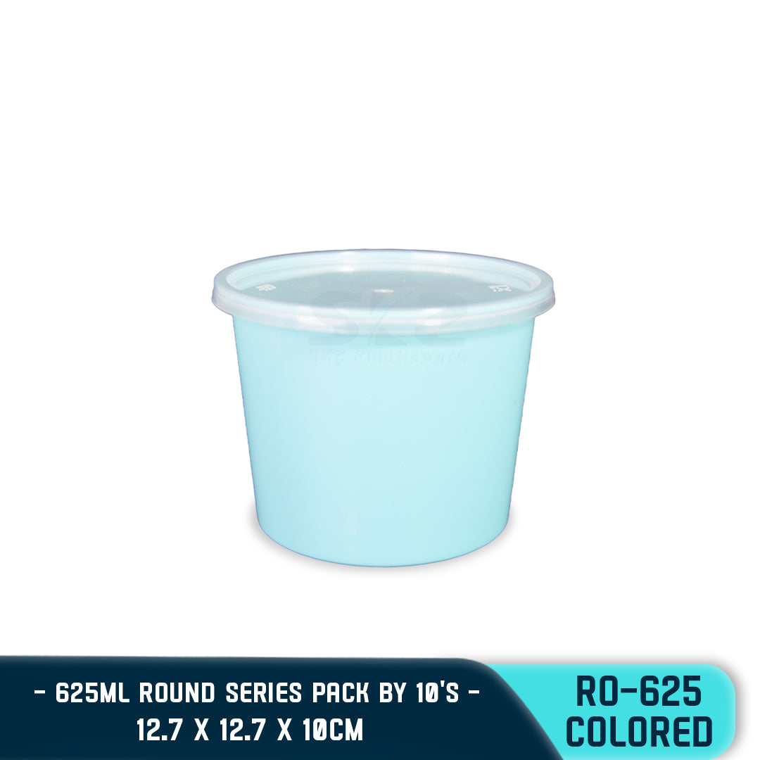ROUND PLASTIC FOOD CONTAINER 625ML (10PCS/PACK)