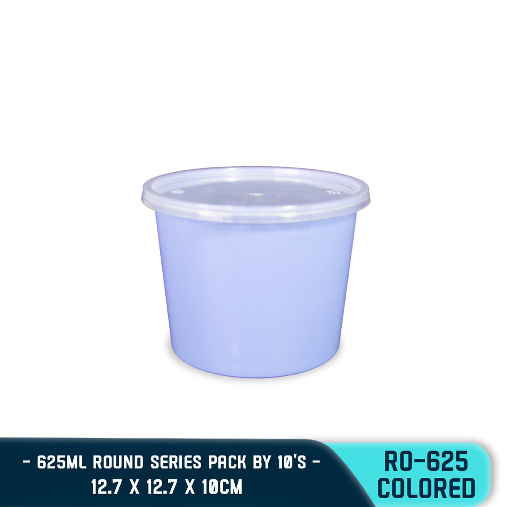 ROUND PLASTIC FOOD CONTAINER 625ML (10PCS/PACK)