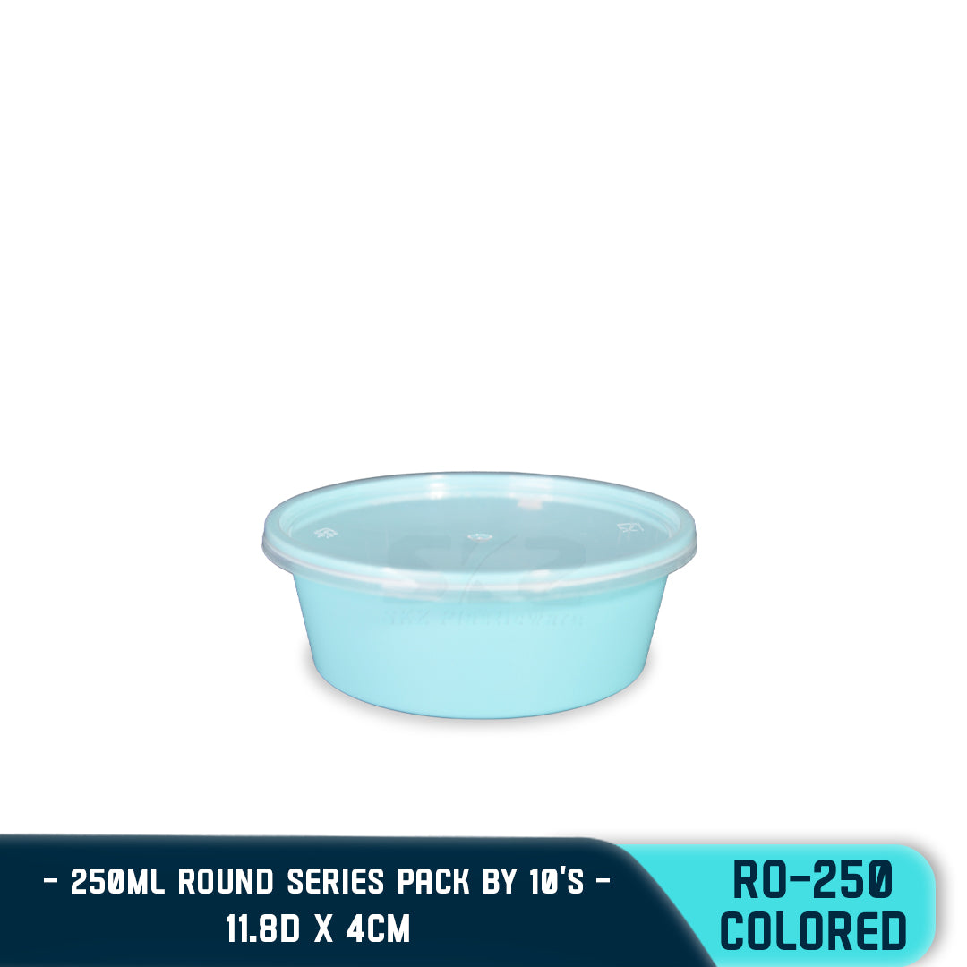ROUND PLASTIC FOOD CONTAINER 250ML (10PCS/PACK)
