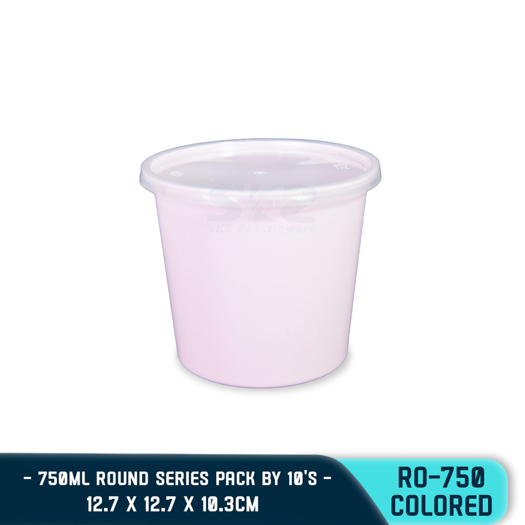 ROUND PLASTIC FOOD CONTAINER 750ML (10PCS/PACK)