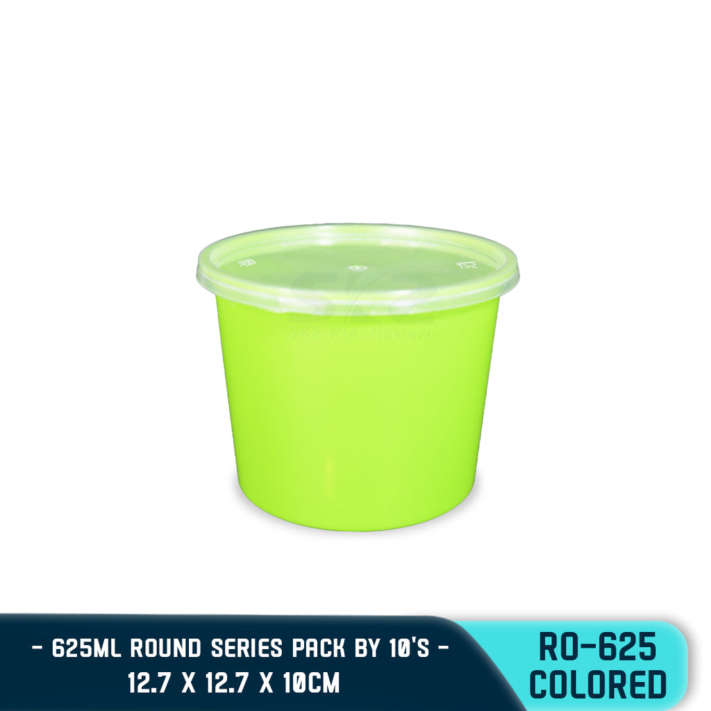 ROUND PLASTIC FOOD CONTAINER 625ML (10PCS/PACK)