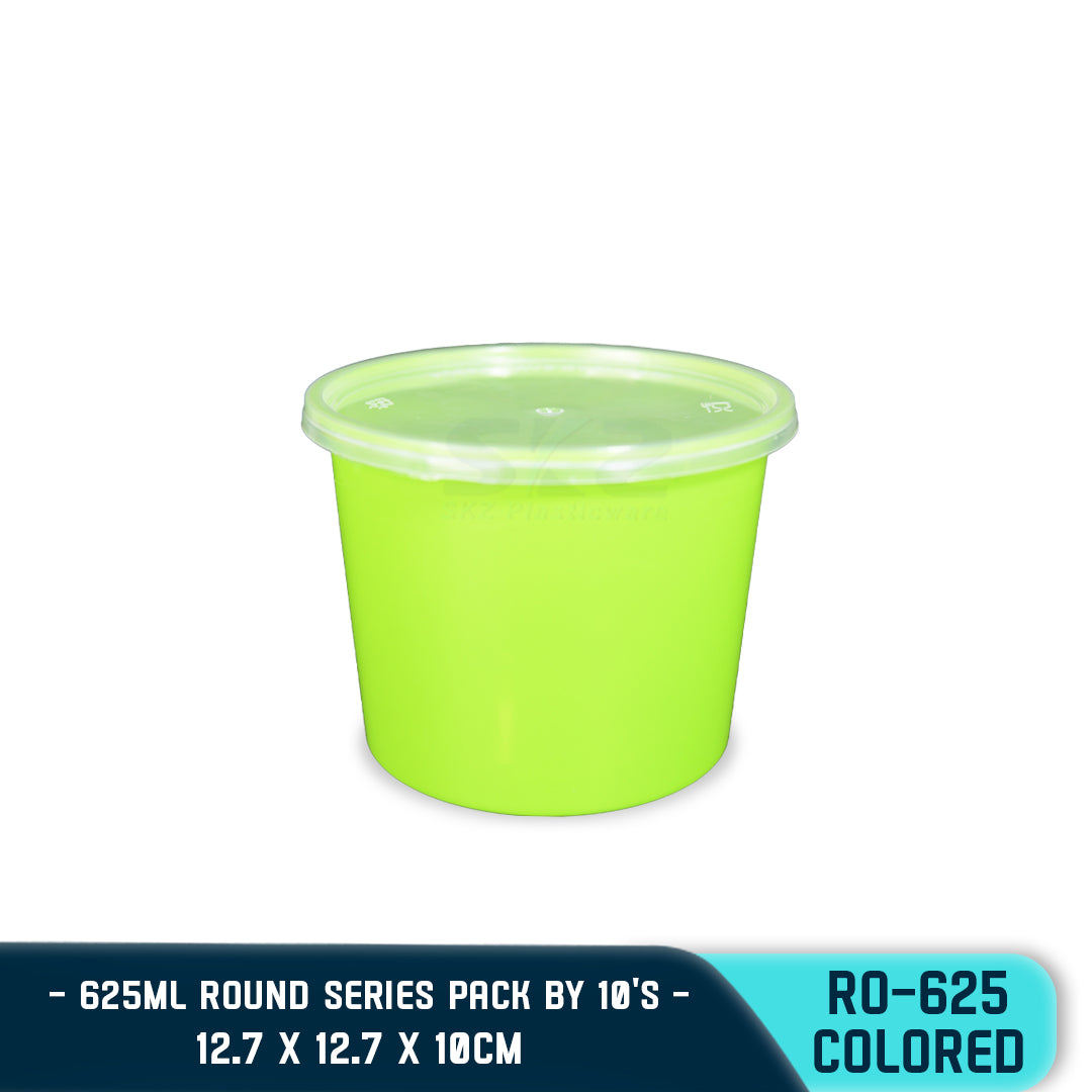 ROUND PLASTIC FOOD CONTAINER 625ML (10PCS/PACK)