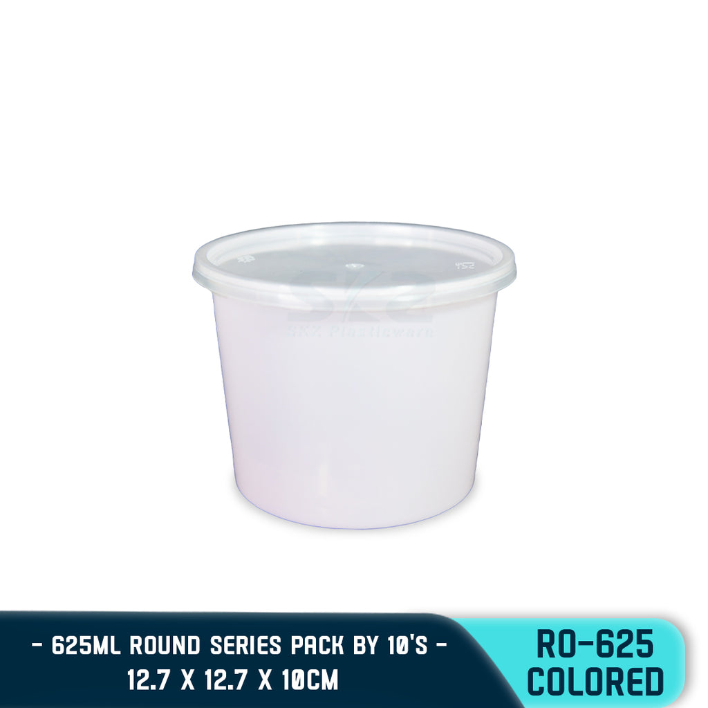 ROUND PLASTIC FOOD CONTAINER 625ML (10PCS/PACK)