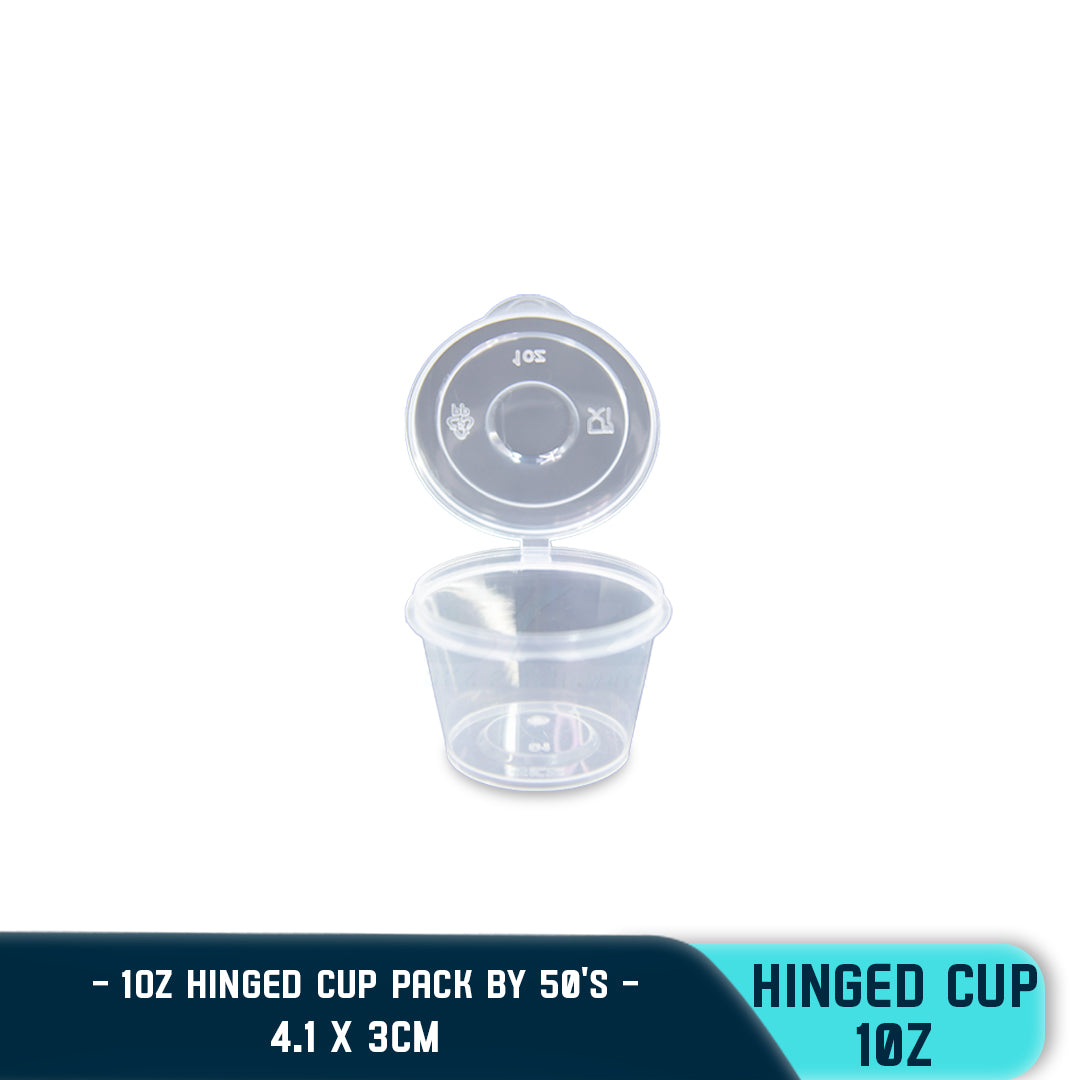 SKZ/HINGED CUP 1OZ/50/PACK/CLEAR