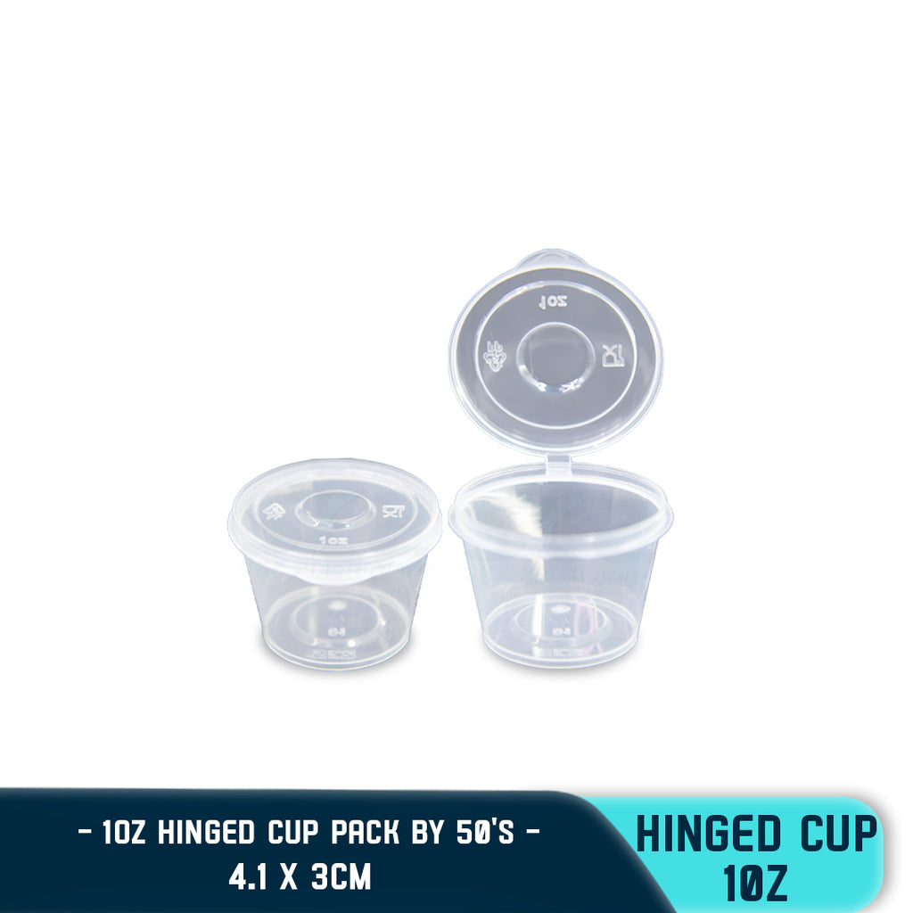 SKZ/HINGED CUP 1OZ/50/PACK/CLEAR