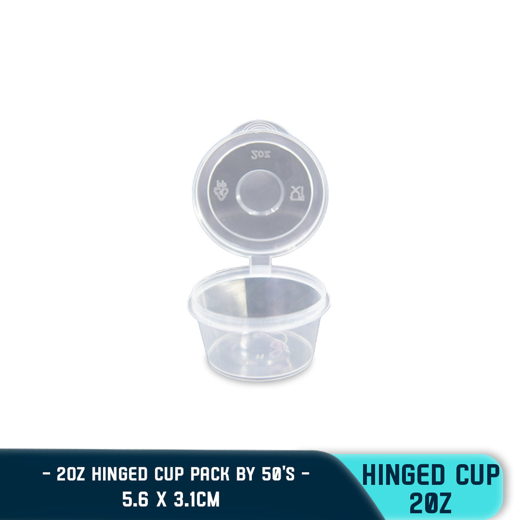 SKZ/HINGED CUP 2OZ/50/PACK/CLEAR