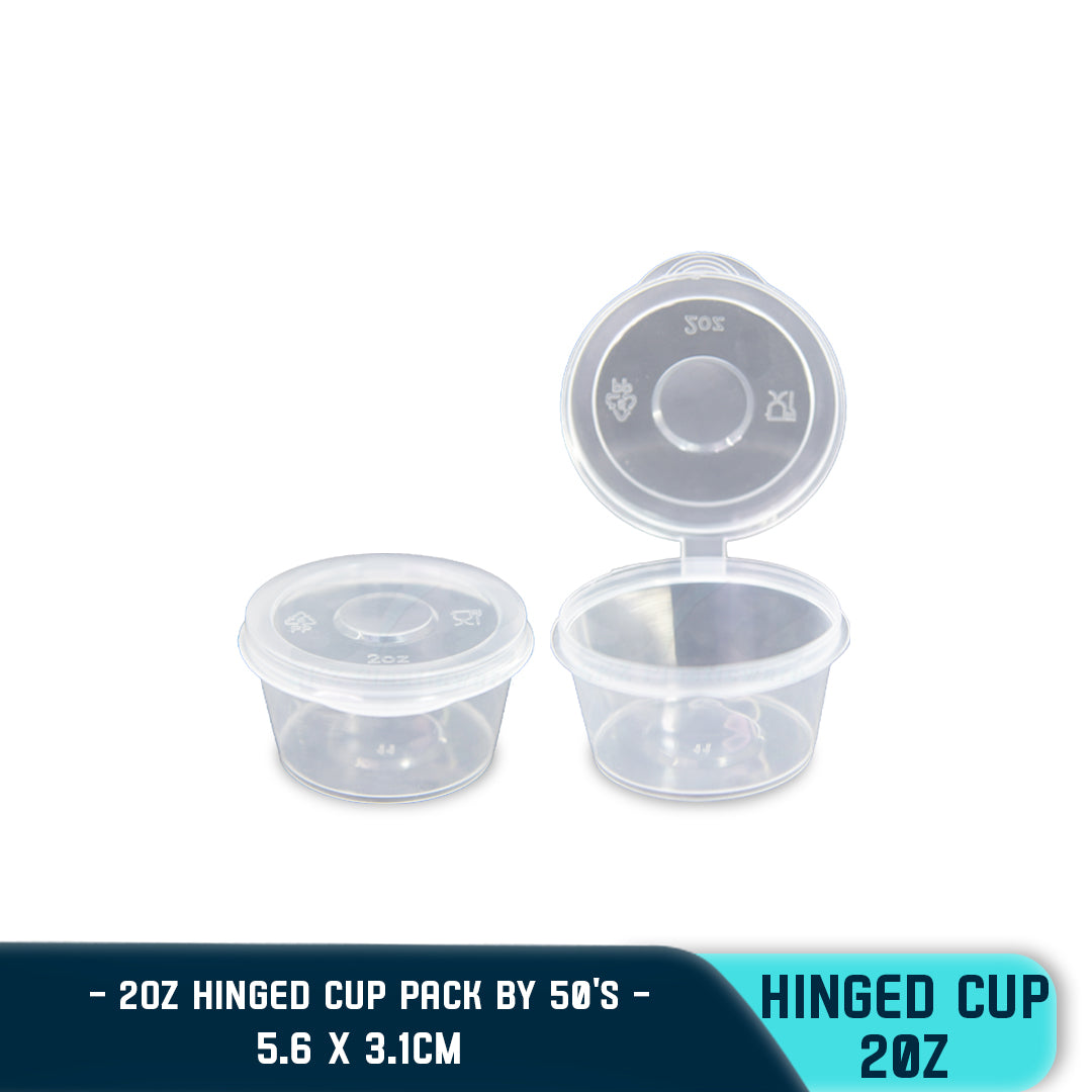 SKZ/HINGED CUP 2OZ/50/PACK/CLEAR