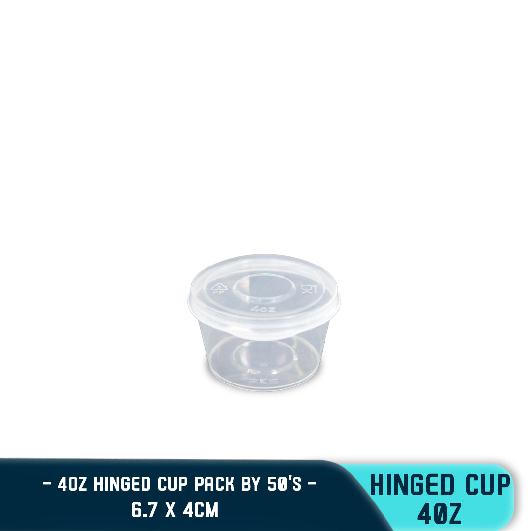 SKZ/HINGED CUP 4OZ/50/PACK/CLEAR