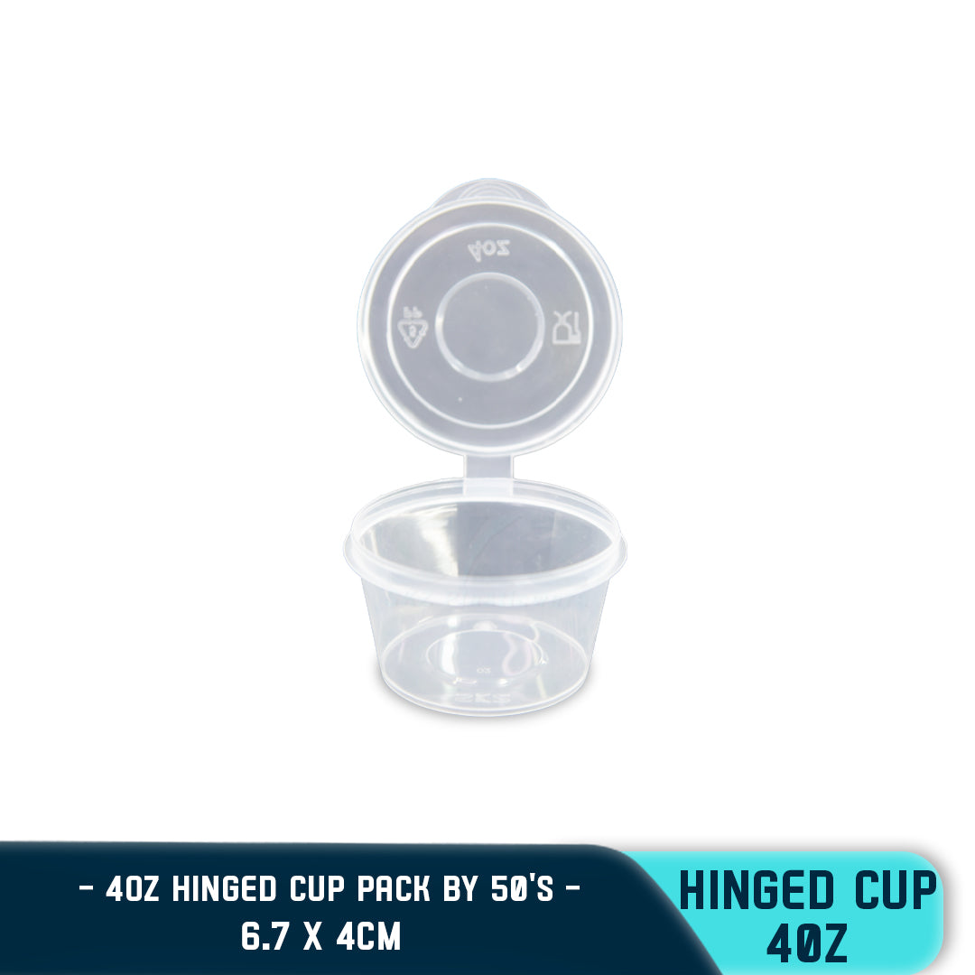SKZ/HINGED CUP 4OZ/50/PACK/CLEAR