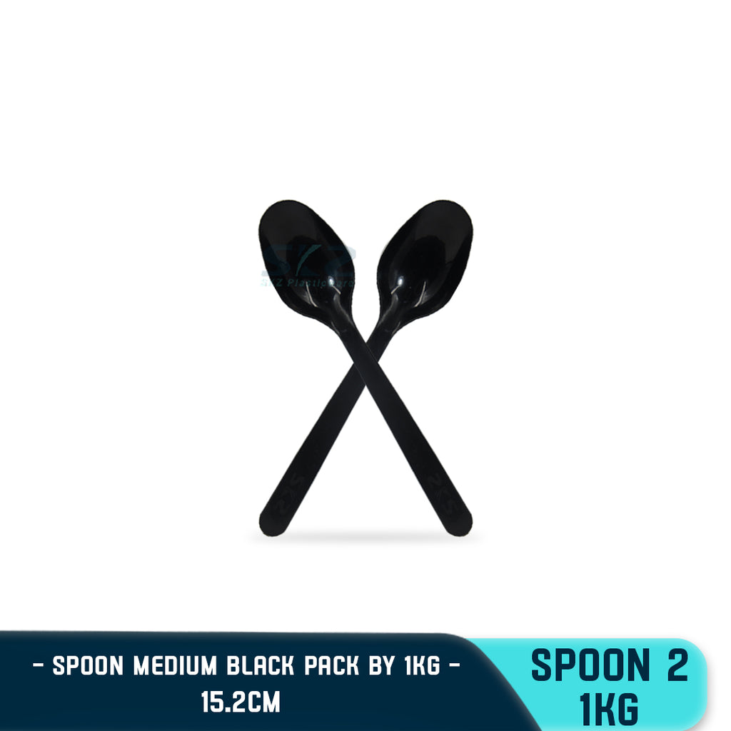 PLASTIC FOOD SPOON 2(1KG/PACK)