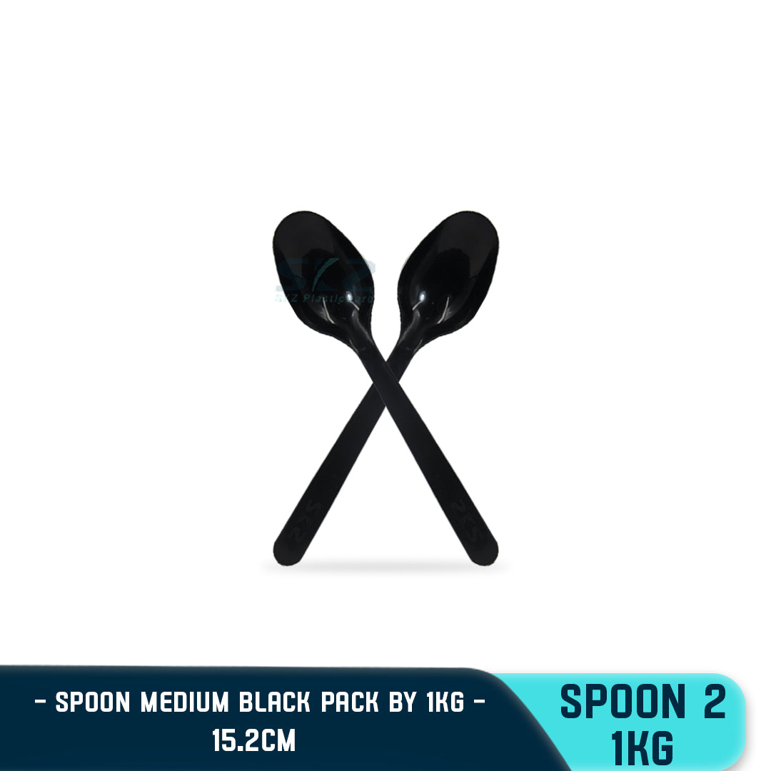 PLASTIC FOOD SPOON 2(1KG/PACK)