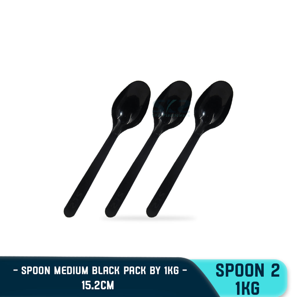 PLASTIC FOOD SPOON 2(1KG/PACK)