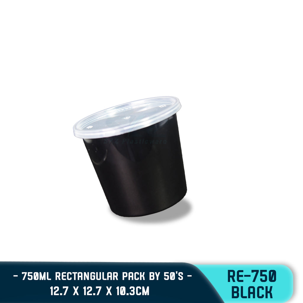 ROUND PLASTIC FOOD CONTAINER 750ML (10PCS/PACK)