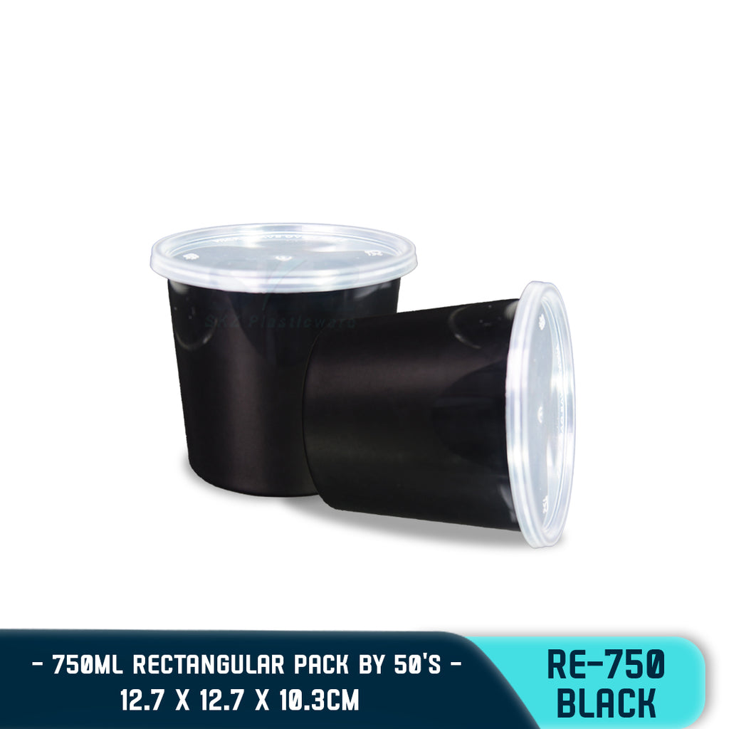 ROUND PLASTIC FOOD CONTAINER 750ML (10PCS/PACK)