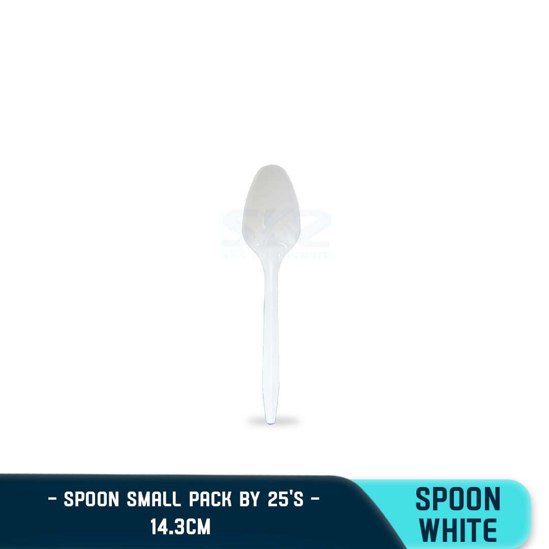 SKZ PLASTIC FOOD SPOON SMALL (25PCS/PACK)