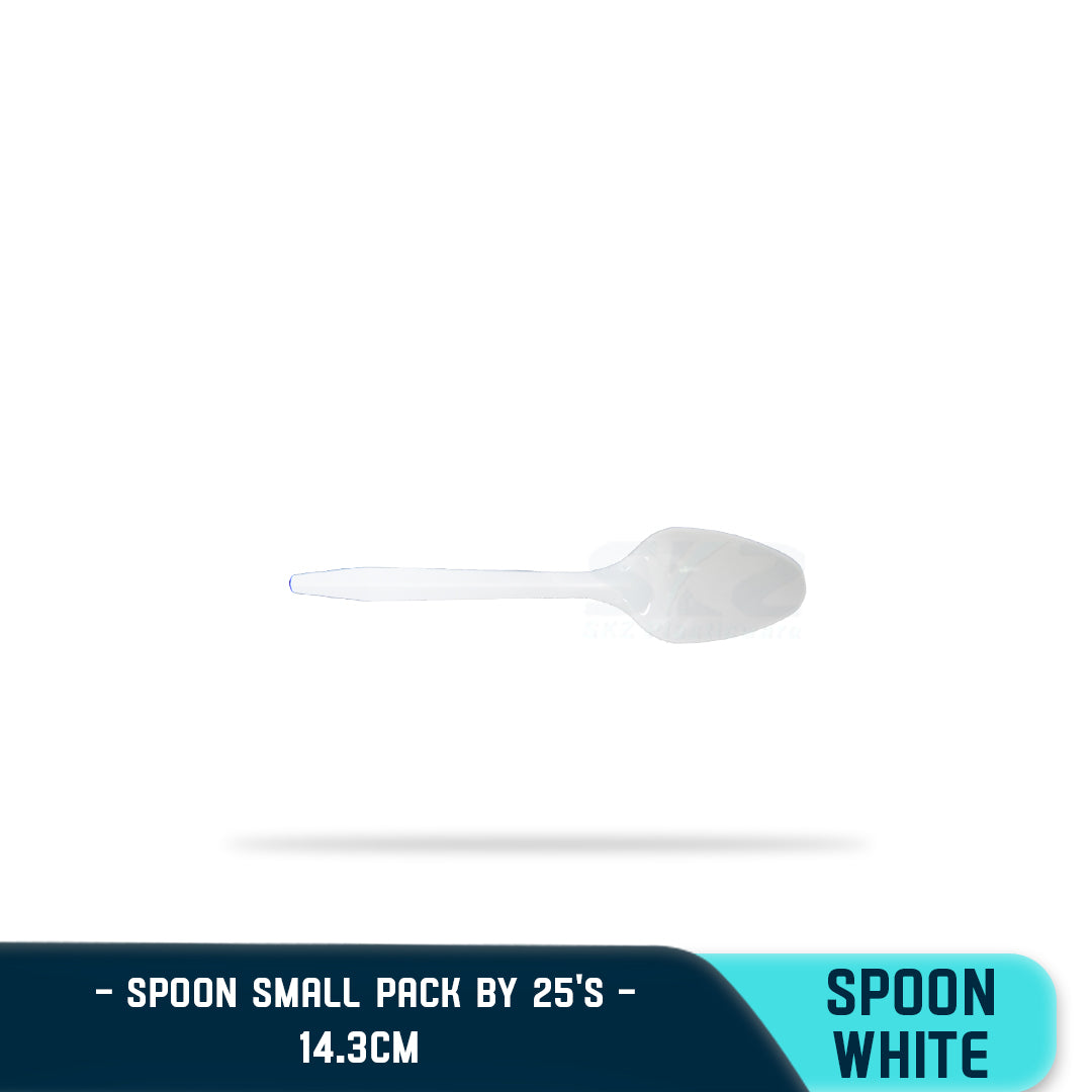 SKZ PLASTIC FOOD SPOON SMALL (25PCS/PACK)