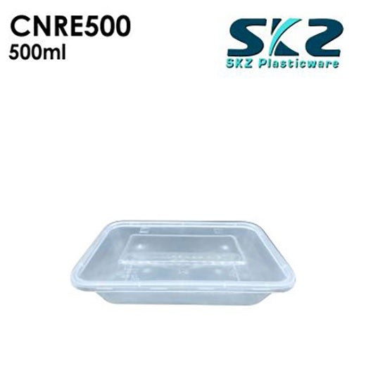 NEW (CNRE-500) CLEAR CONTAINER RECTANGULAR SERIES 500ML ENVIRONMENTAL FRIENDLY FOOD STORAGE