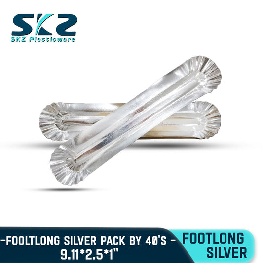 DISPOSABLE FOOTLONG SILVER LAMINATED PACK  BY 40S