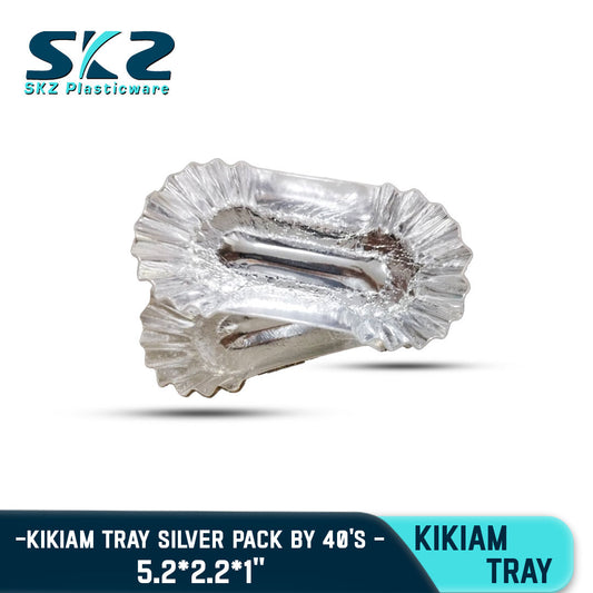 DISPOSABLE KIKIAM TRAY SILVER LAMINATED PACK BY 40S