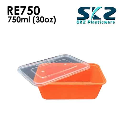 SKZ COLORED CONTAINER RECTANGULAR SERIES RE750 ENVIRONMENTAL FRIENDLY FOOD STORAGE MICROWAVABLE