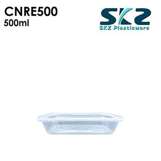 NEW (CNRE-500) CLEAR CONTAINER RECTANGULAR SERIES 500ML ENVIRONMENTAL FRIENDLY FOOD STORAGE