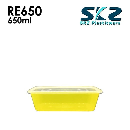 SKZ COLOREDCONTAINER RECTANGULAR SERIES RE650 650ml ENVIRONMENTAL FRIENDLY FOOD STORAGE MICROWAVABLE