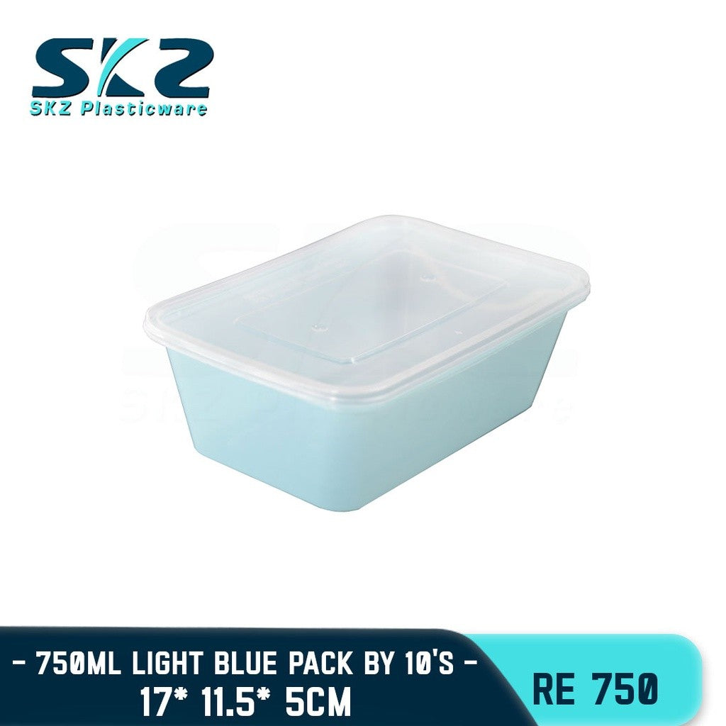 SKZ COLORED CONTAINER RECTANGULAR SERIES RE750 ENVIRONMENTAL FRIENDLY FOOD STORAGE MICROWAVABLE