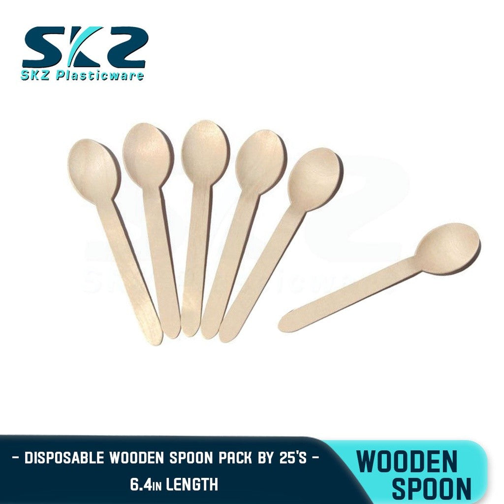 SKZ DISPOSABLE WOODEN SPOON 25-50PCS/PACK