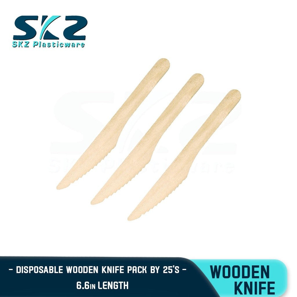 SKZ DISPOSABLE WOODEN KNIFE 25-50PCS/PACK