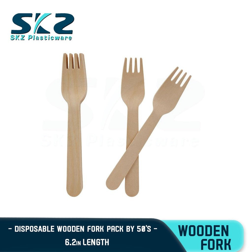 SKZ DISPOSABLE WOODEN SPOON, FORK, AND KNIFE 25-50PCS/PACK