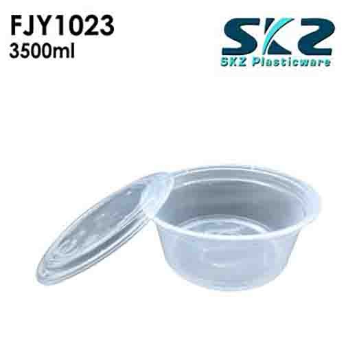 NEW (FYJ-1023) CLEAR CONTAINER ROUND SERIES 3500ML ENVIRONMENTAL FRIENDLY FOOD STORAGE MICROWAV