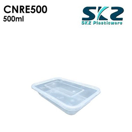 NEW (CNRE-500) CLEAR CONTAINER RECTANGULAR SERIES 500ML ENVIRONMENTAL FRIENDLY FOOD STORAGE