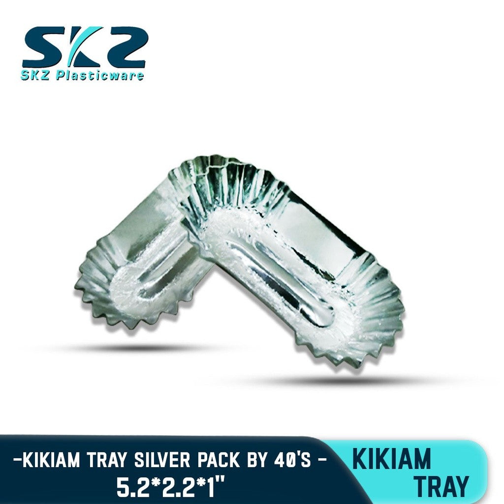 DISPOSABLE KIKIAM TRAY SILVER LAMINATED PACK BY 40S
