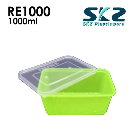SKZ COLORED CONTAINER RECTANGULAR SERIES RE1000 ENVIRONMENTAL FRIENDLY FOOD STORAGE MICROWAVABLE