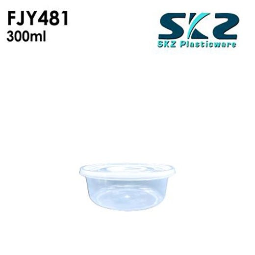 NEW (FJY-481) CLEAR CONTAINER ROUND SERIES 300ML ENVIRONMENTAL FRIENDLY FOOD STORAGE MICROWAV