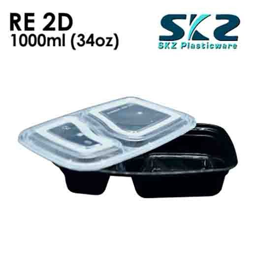 SKZ 2 DIVISION RECTANGULAR SERIES RE 2D ENVIRONMENTAL FRIENDLY FOOD STORAGE MICROWAVABLE