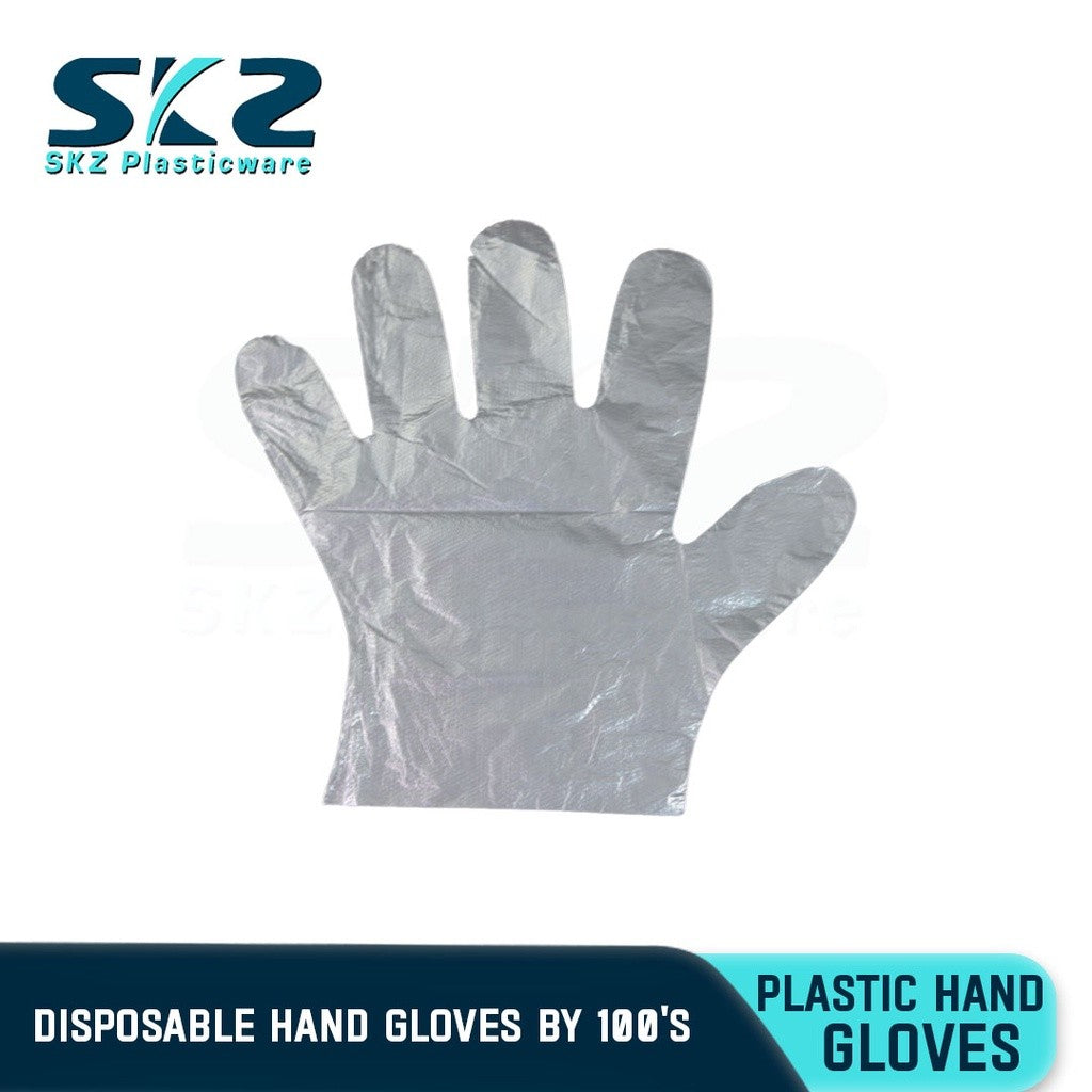 SKZ DISPOSABLE PLASTIC HAND GLOVES 100PCS/BOX
