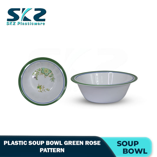 MELAMINE PLASTIC SALAD BOWL, SERVING BOWL, AND VEGETABLE BOWL ROSE PATTERN