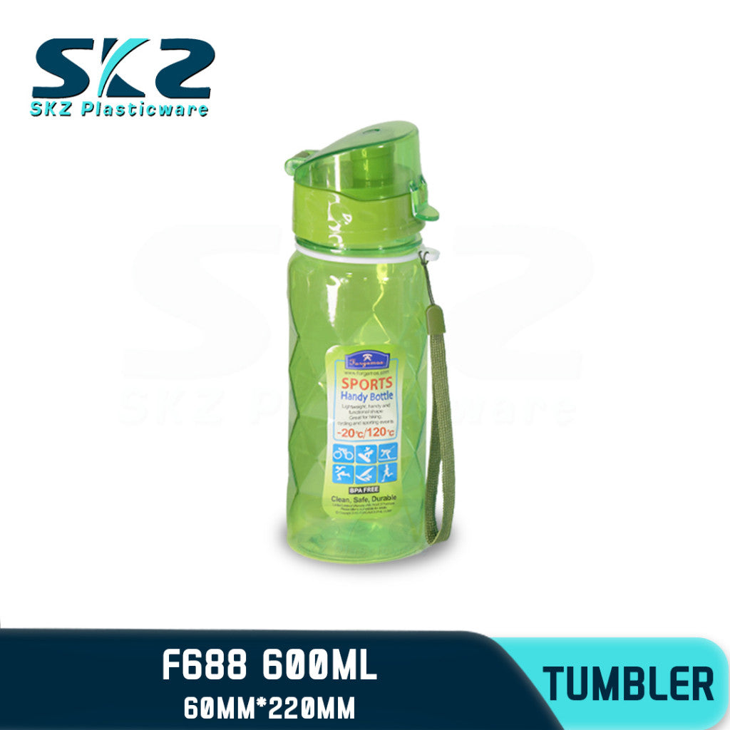 SKZ 600ml [F688] PORTABLE SPORTS WATER BOTTLE BPA FREE