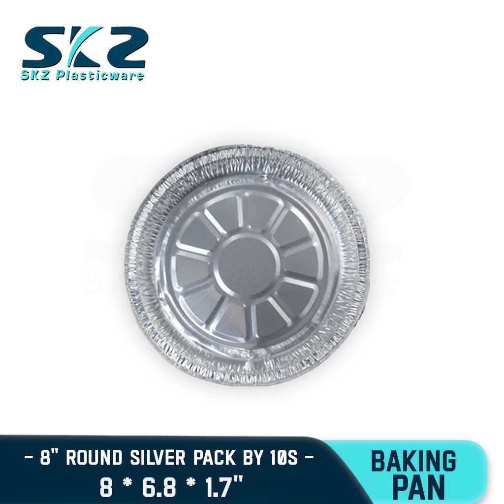 SKZ Aluminum Foil Round Silver 1040ml 8inches  for baking and grilling