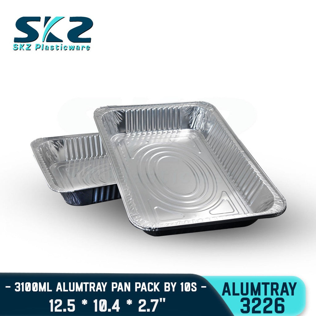 SKZ Aluminum Rectangular Tray for Baking & Grilling 3100ml 3226 1 Box