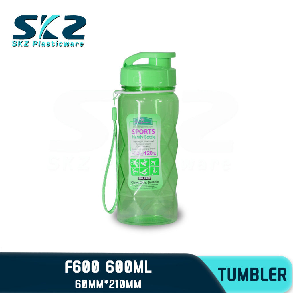 SKZ 600ml [F600] PORTABLE SPORTS WATER BOTTLE BPA FREE