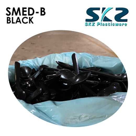 SKZ Unbreakable And Disposable Spoon And Fork Black Medium 1kg Pack
