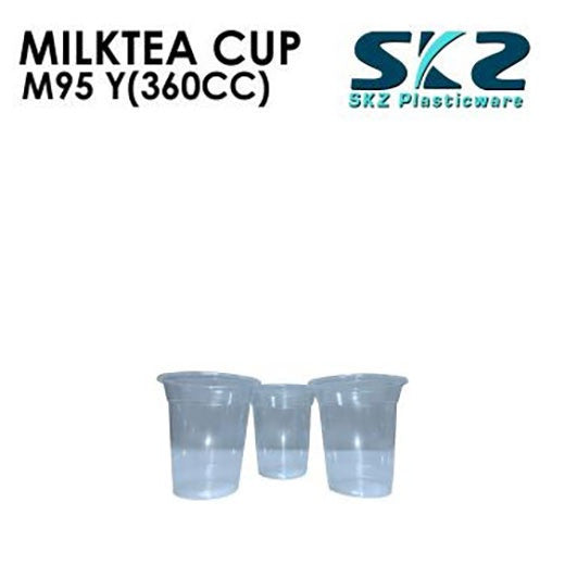 SKZ CLEAR Y MILKTEA SOFT CUP (360CC) M95-Y CUP ENVIROMENTAL FRIENDLY CUP