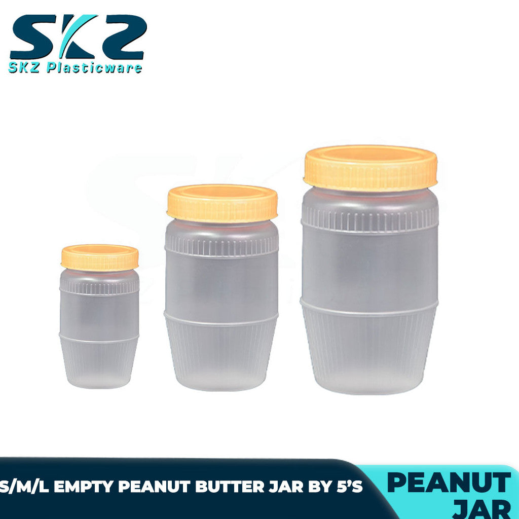 SKZ PLASTIC PEANUT BUTTER JAR, SAUCE BOTTLE, ATCHARA, AND PICKLES PACK BY 5'S