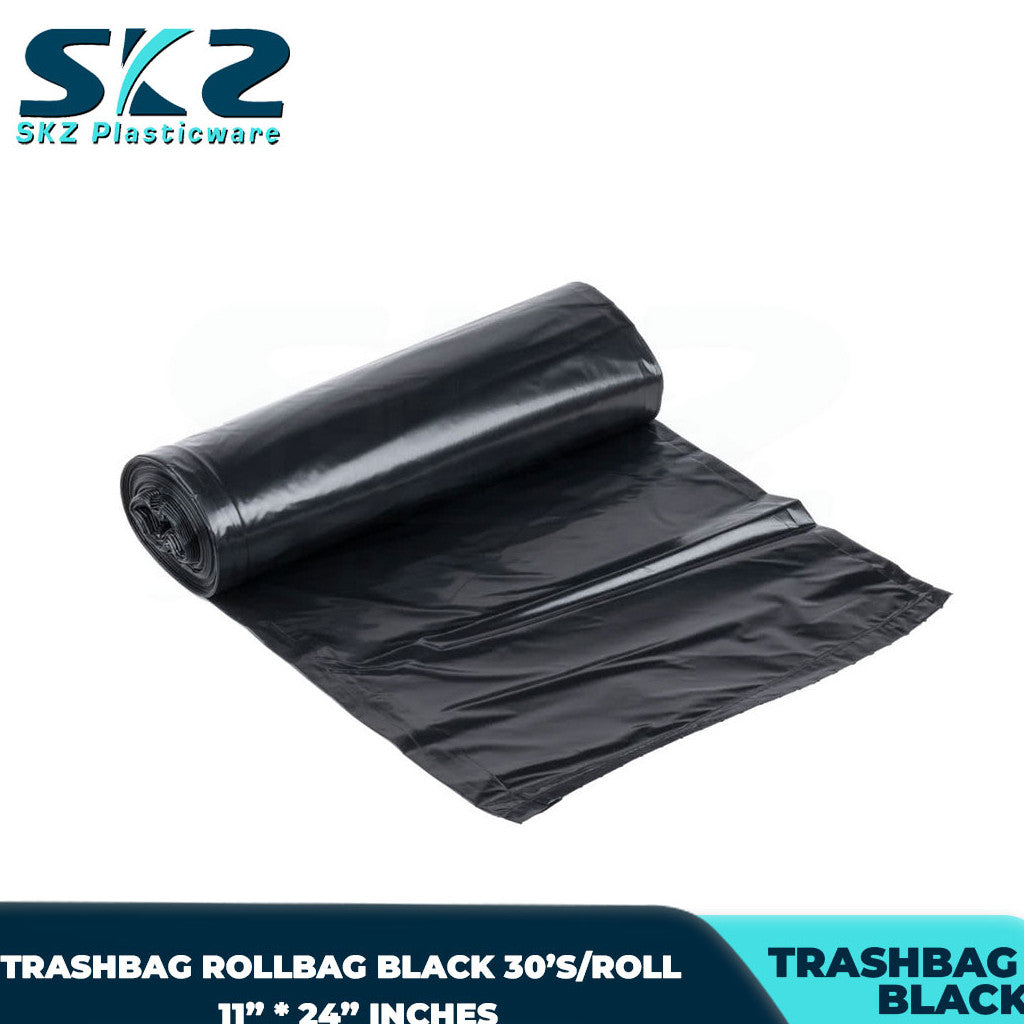 SKZ Plastic Trash bag black rollbag available sizes 20,30,40 pcs per roll