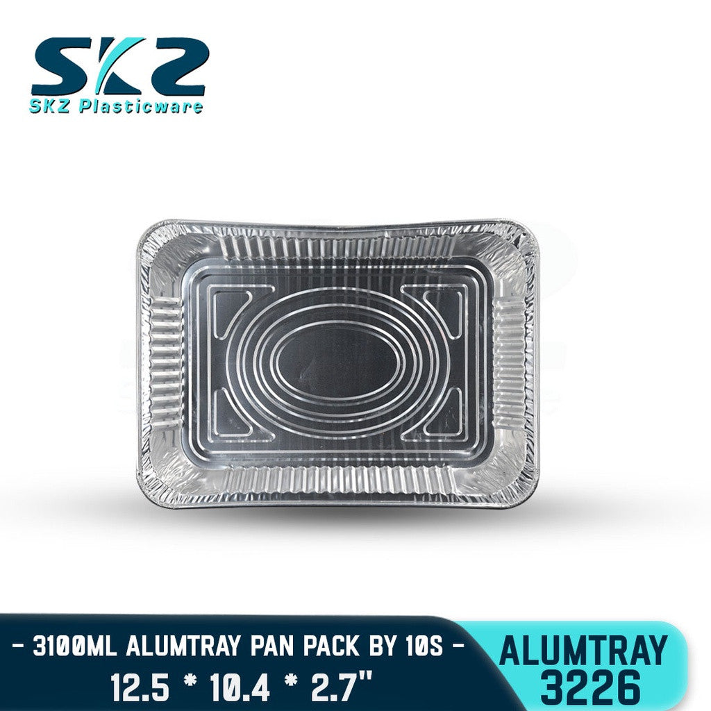 SKZ Aluminum Rectangular Tray for Baking & Grilling 3100ml 3226 1 Box