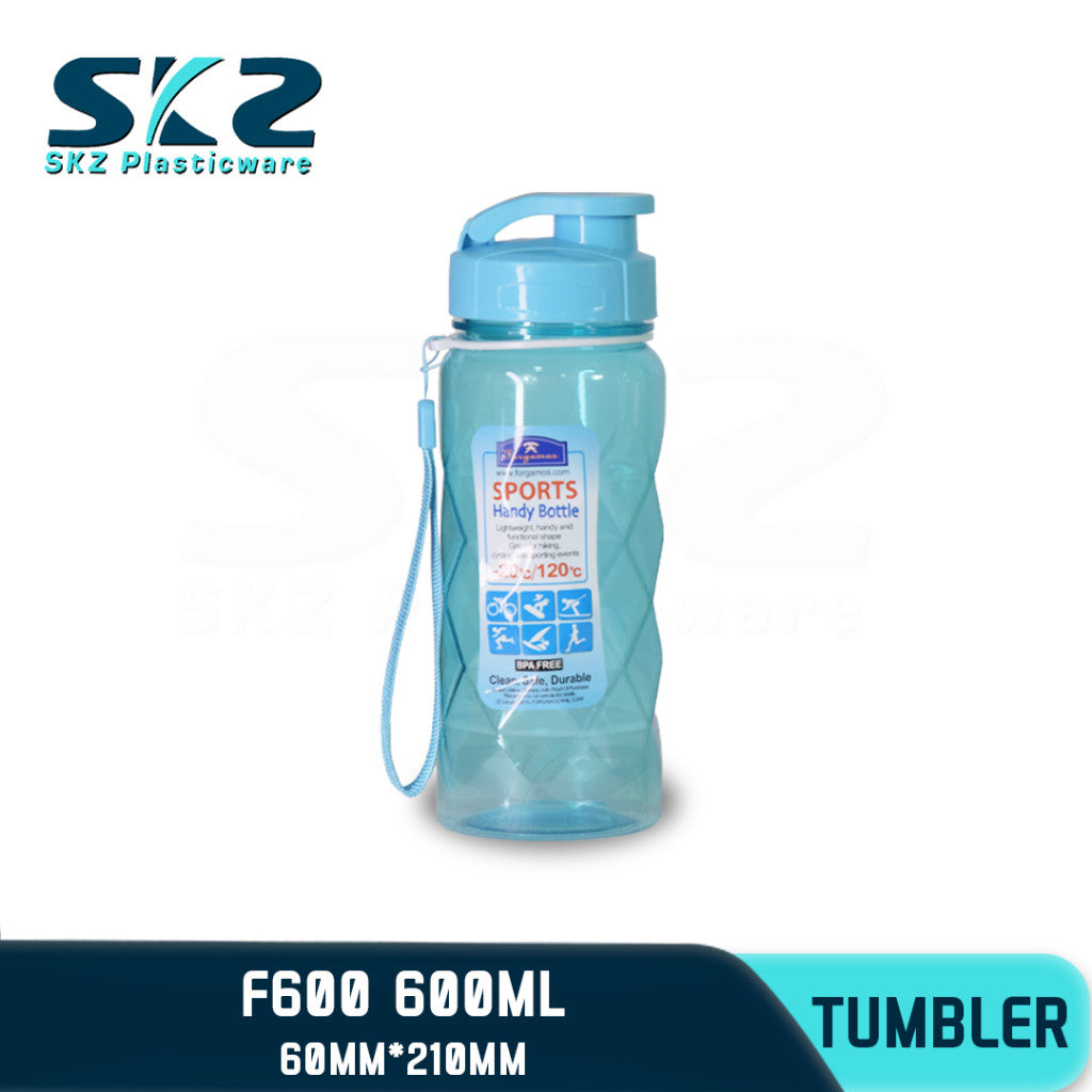 SKZ 600ml [F600] PORTABLE SPORTS WATER BOTTLE BPA FREE