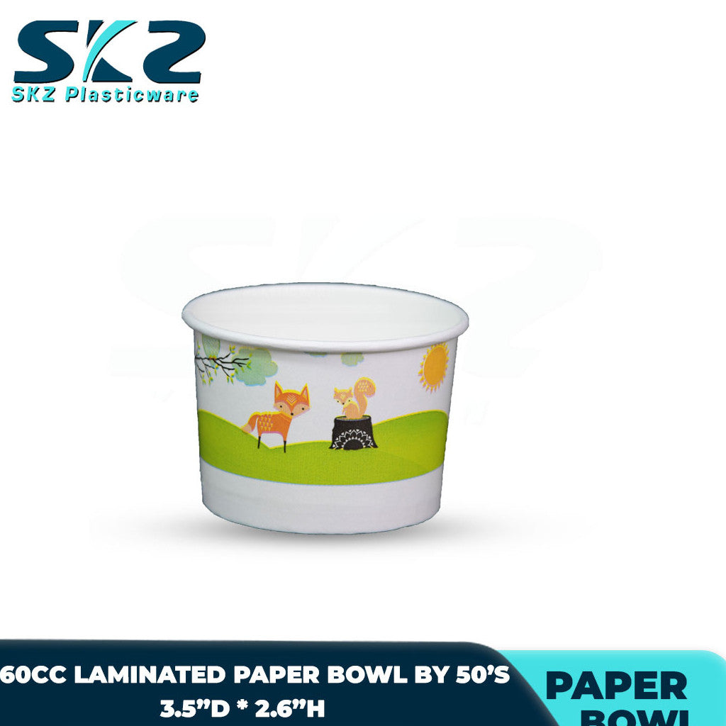 SKZ Paper Bowl Laminated with design 110cc 220cc 260cc 320cc 390cc 520cc 750cc Pack By 50's