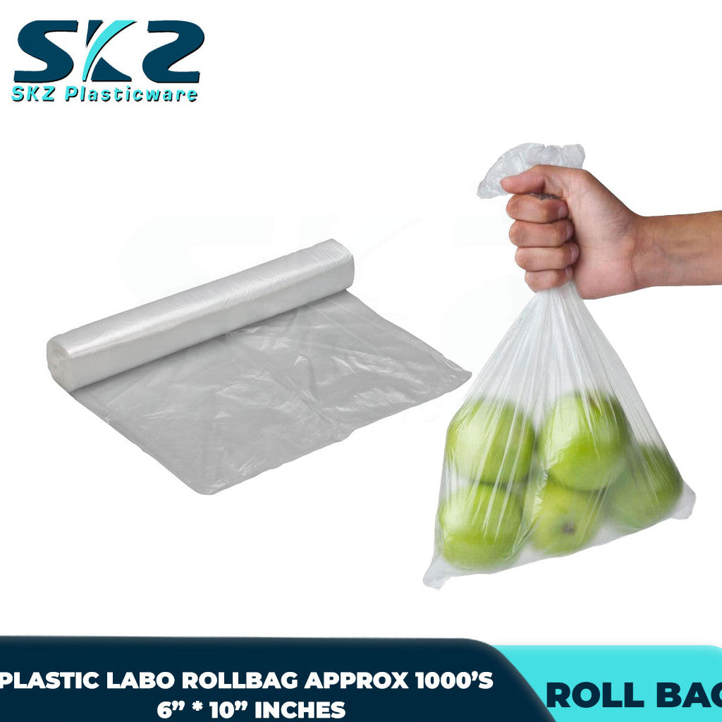 SKZ Rollbag clear Plastic Labo 5roll/Pack, 200pcs/Roll, 1000pcs/bundle